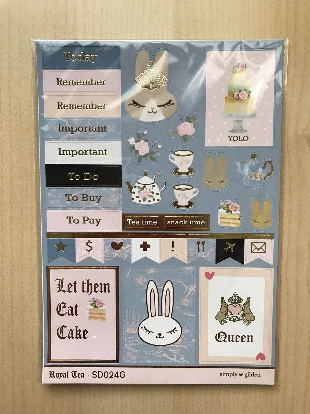 Simply Gilded Royal Tea Sub Sticker Set