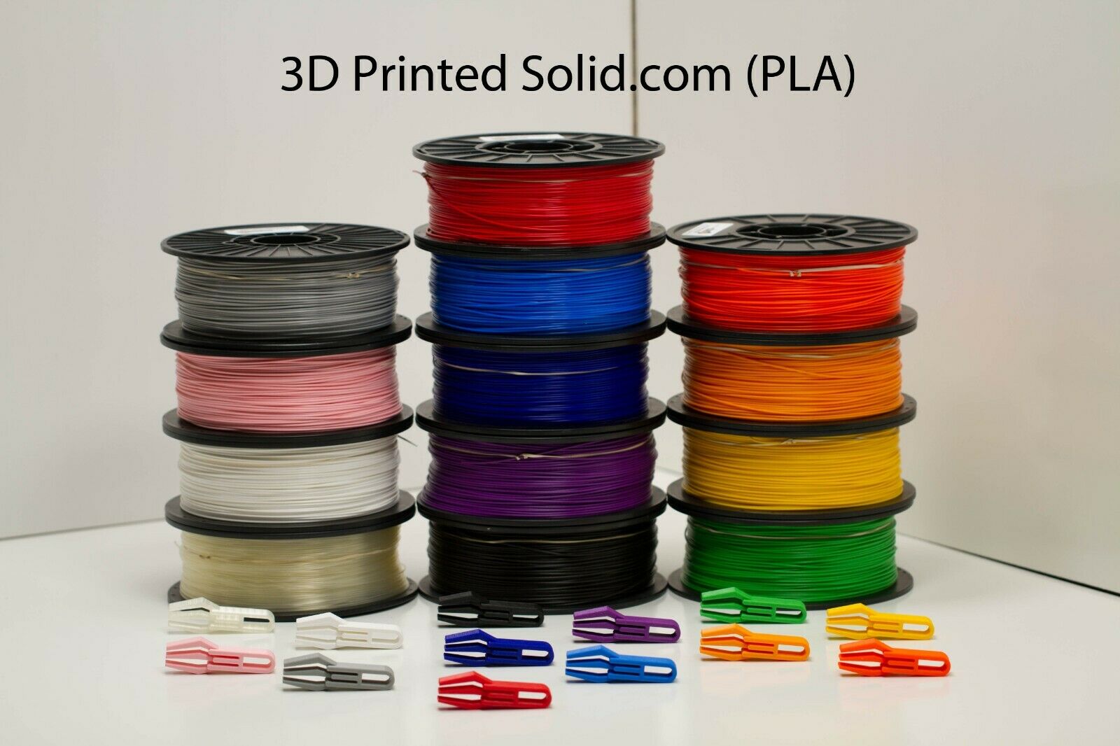 Premium 3d Printing Filament (pla) 1.75mm 3d Printed Solid's Made In The Usa 1kg