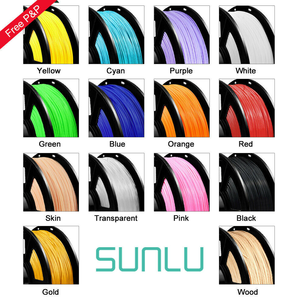 Sunlu 3d Printer Filament 1.75mm Pla Petg Silk Pla+ 1kg Tpu500g Multiple Color