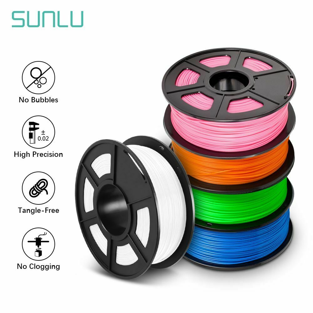 Sunlu 3d Printer Filament Pla Petg Pla+ Silk 1.75mm 1kg/2.2lb Multiple Material