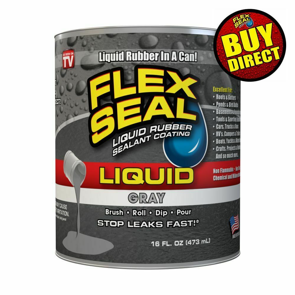 Flex Seal Liquid - Liquid Rubber Sealant Coating - Large 16oz (gray)