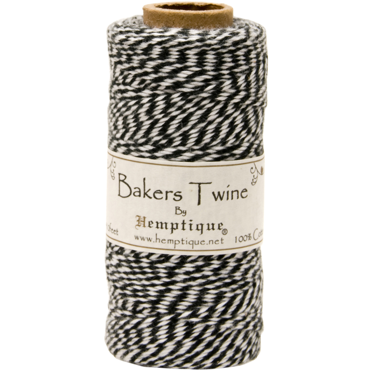 Hemptique-hemptique Cotton Baker's Twine Spool 2-ply 410'-black