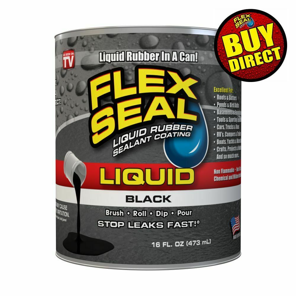 Flex Seal Liquid - Liquid Rubber Sealant Coating - Large 16oz (black)