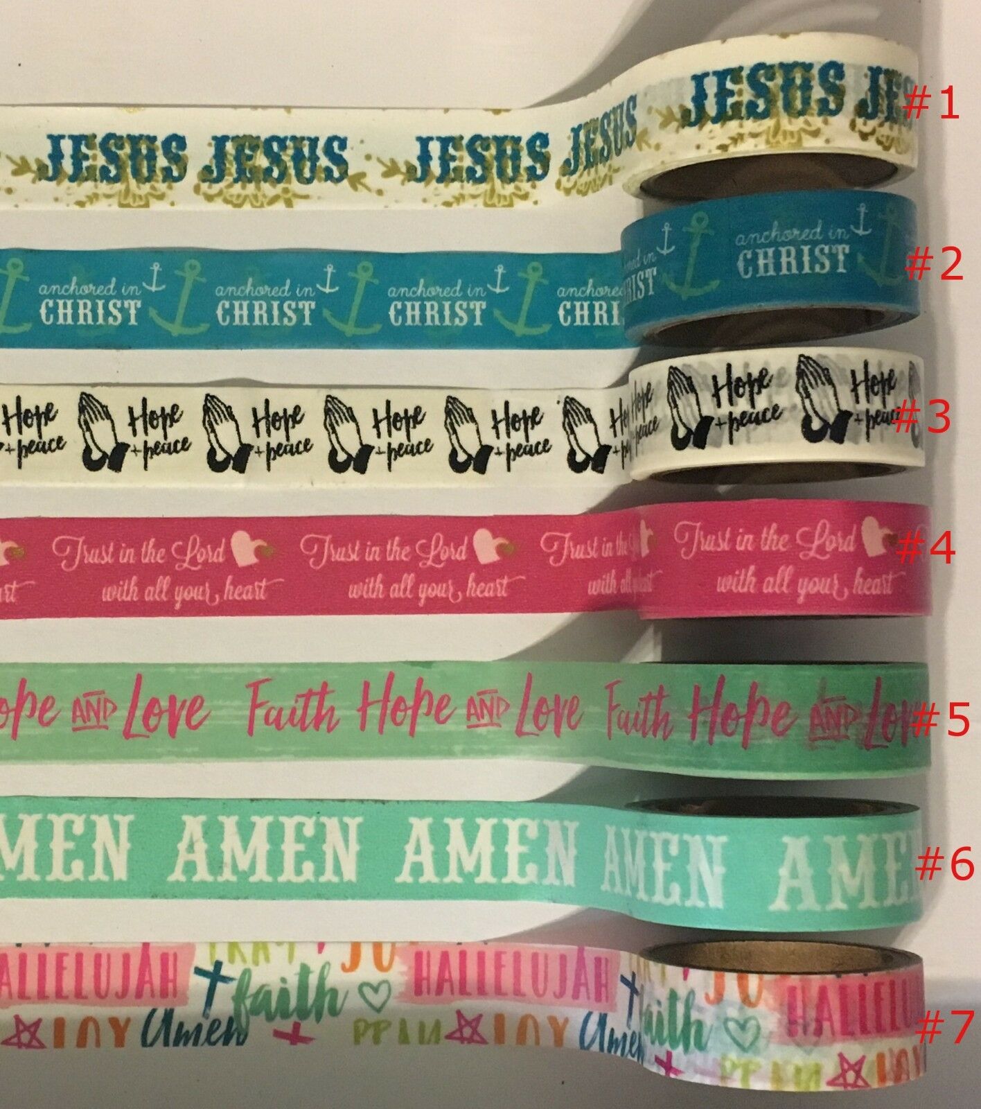 A/c Lot- Bible Journaling Washi Tapes To Pick From