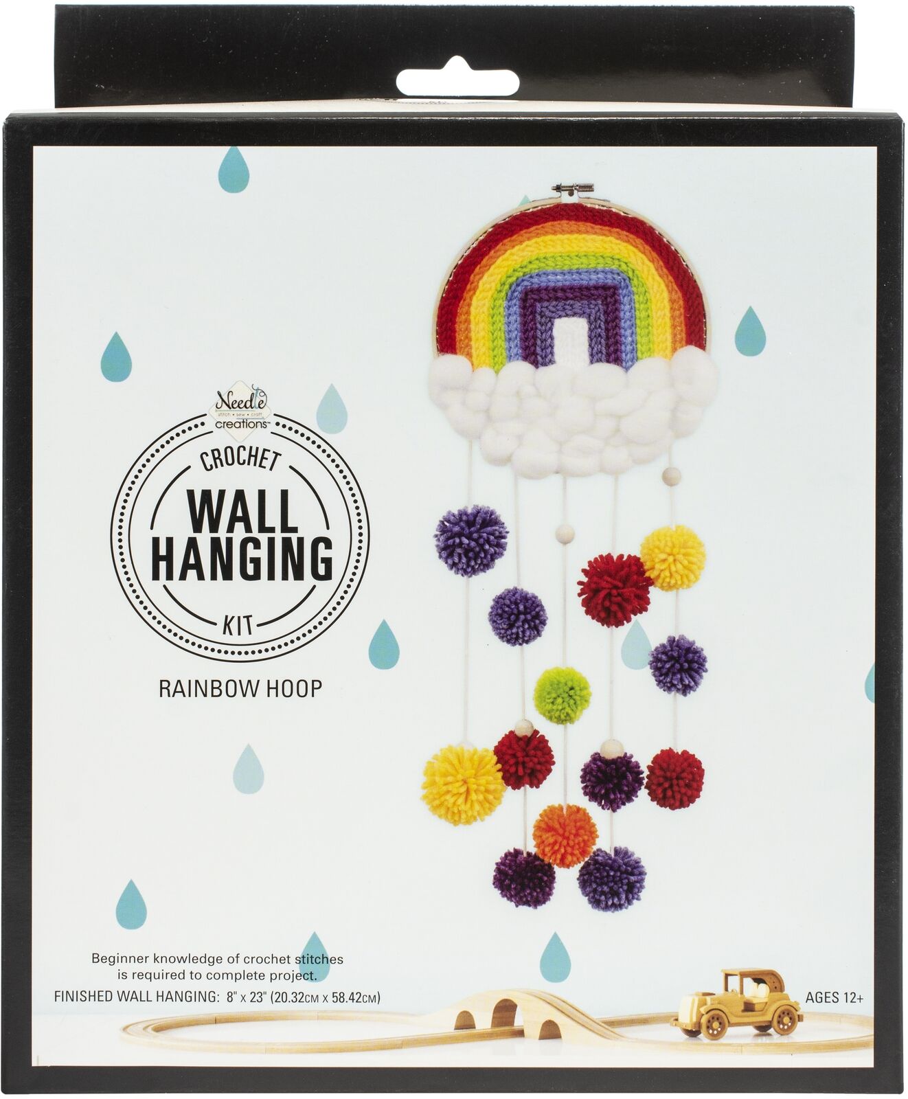 Fabric Editions Crchwhl1  Rainbow -crochet Wall Hanging