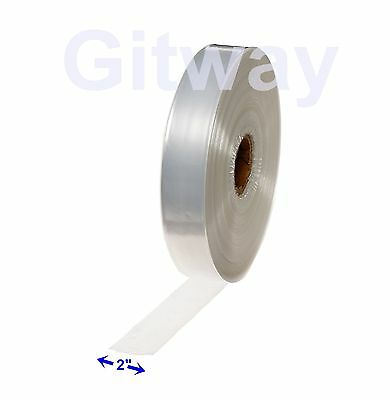 2" X 2150' Clear Poly Tubing Tube Plastic Bag Polybags Custom Bags On A Roll 2ml
